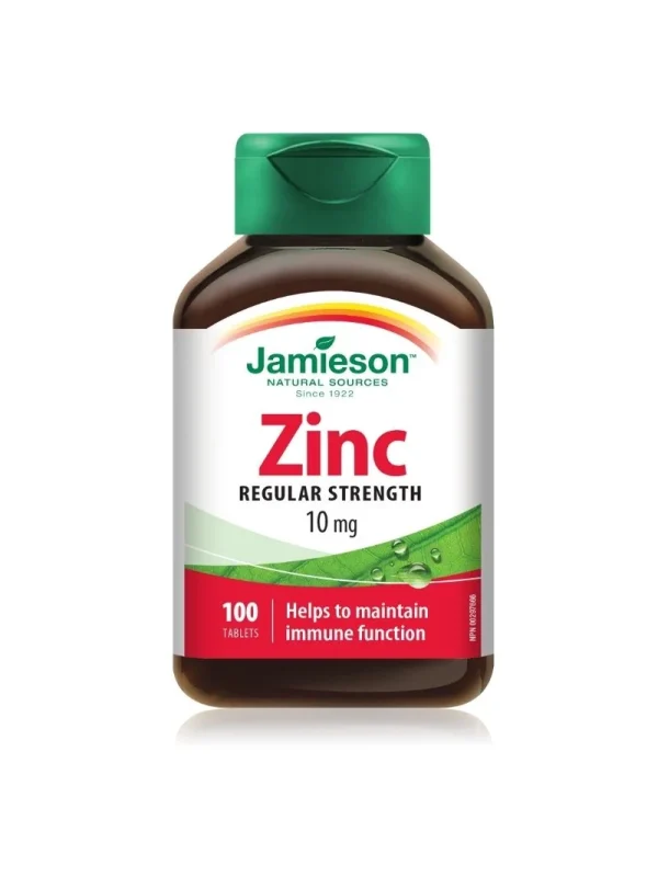 Cink 10 mg – Jamieson Cink 10 mg regularne jačine, 100 tableta