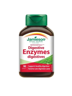 Jamieson Digestivni enzimi – 90 kapleta Jamieson Digestivni enzimi – papain, bromelain, lipaza, amilaza, laktaza, celulaza – kutija sa 90 kapleta