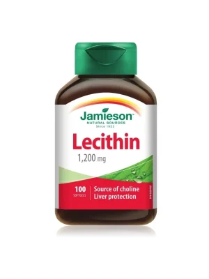 Jamieson Lecitin 1.200 mg – 100 kapsula Jamieson Lecitin 1.200 mg – sojin lecitin, izvor holina, 100 mekih kapsula