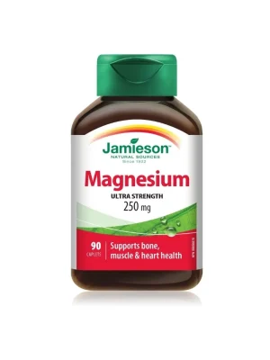 Jamieson Magnezijum 250 mg ultra jacine - 90 kapleta Jamieson Magnezijum 250 mg ultra jačine, tri izvora magnezijuma – kutija sa 90 kapleta