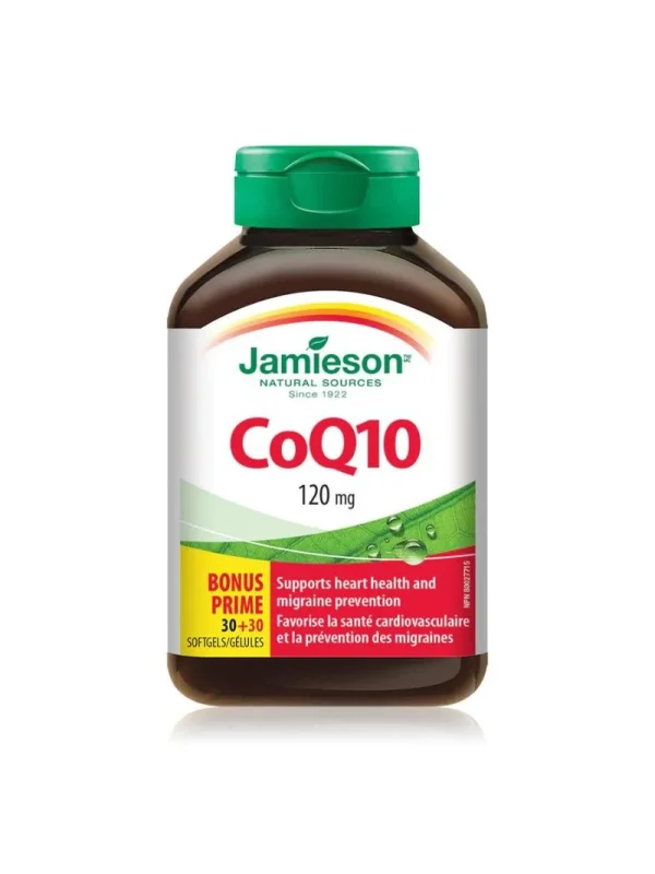 Koenzim Q10 120 mg – Jamieson CoQ10 120 mg, 60 mekih kapsula