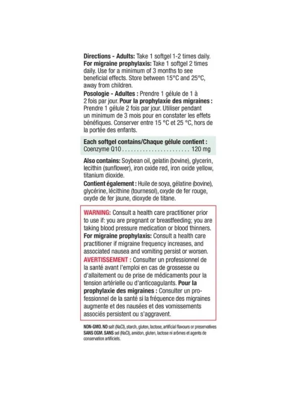 Koenzim Q10 120 mg – deklaracija sa sastavom i upotrebom