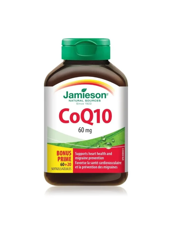 Koenzim Q10 60 mg – bočica CoQ10 kapsule Jamieson – bočica