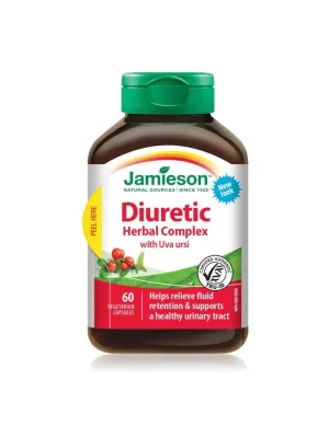 Jamieson Biljni diuretik – Uva ursi i Buchu, 60 kapsula Jamieson Biljni diuretik (Herbal Diuretic Complex) – kutija sa 60 kapsula
