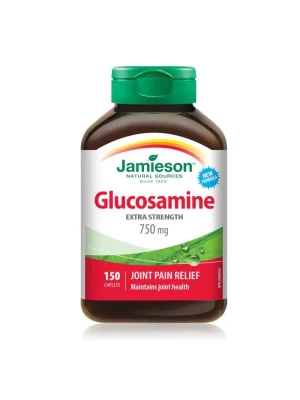 Jamieson Glukozamin sulfat 750 mg ekstra jačine – 150 kapleta Jamieson Glukozamin sulfat 750 mg ekstra jačine za zglobove i hrskavicu – kutija sa 150 kapleta