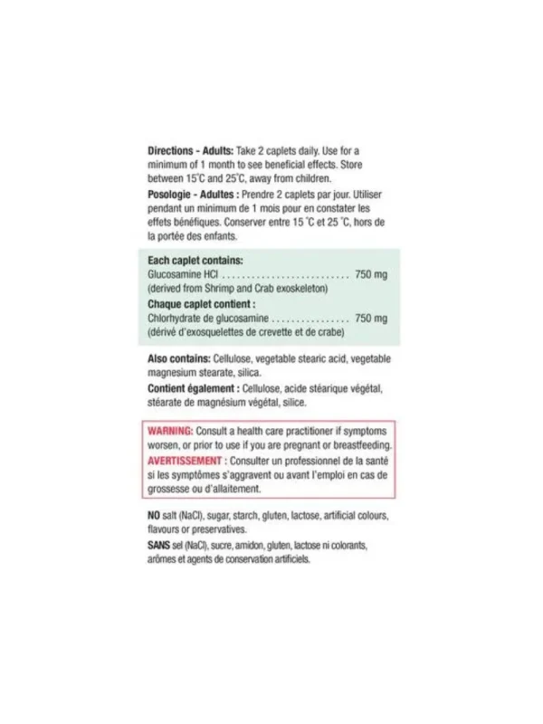 Glukozamin sulfat Jamieson – deklaracija Glukozamin – deklaracija sa sastavom i upotrebom