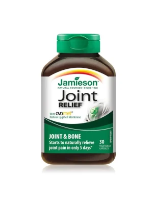 Jamieson Joint Relief – Ovomet i vitamin D3, 30 kapsula Jamieson Joint Relief Joint & Bone – 300 mg Ovomet membrane ljuske jajeta i 1.000 IU vitamina D3, kutija sa 30 kapsula