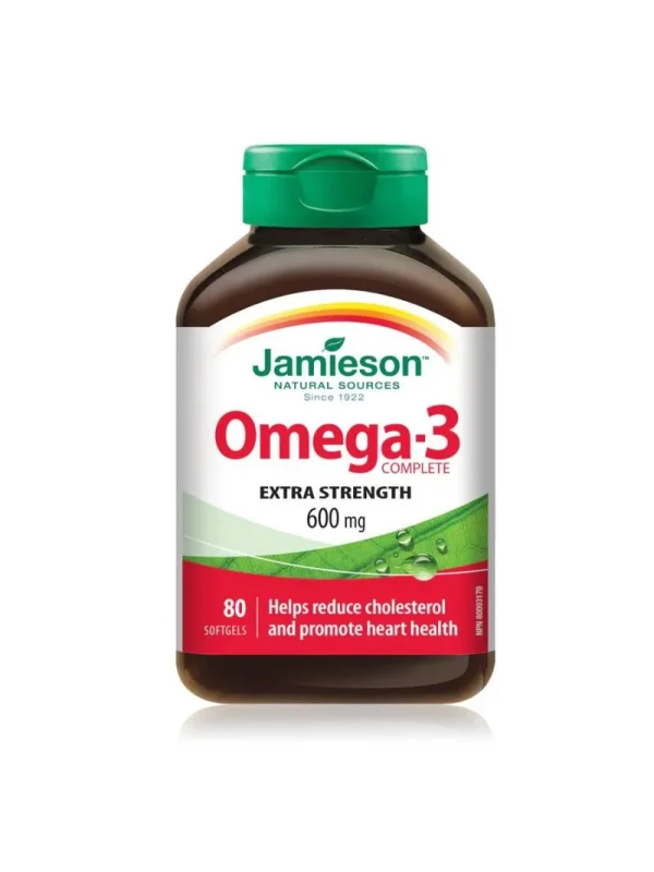 Omega 3 kapsule – Jamieson Omega-3 Complete, 600 mg EPA i DHA, 80 mekih kapsula