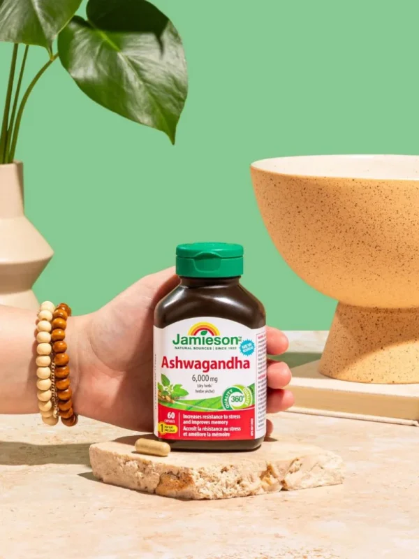 Jamieson Ashwagandha vegetarijanske kapsule – adaptogen za energiju, smirenje i miran san