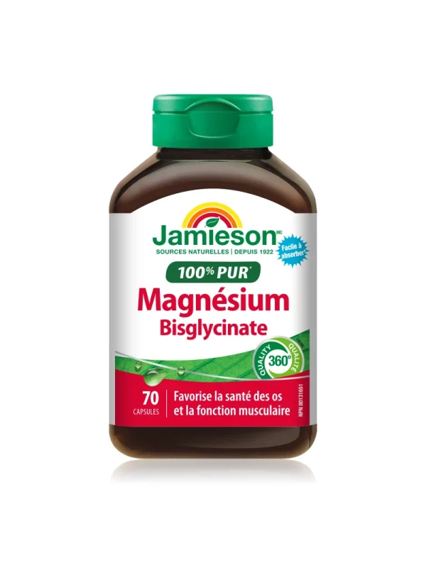 Magnesium Bisglycinate Jamieson – etiketa, 100% čist magnezijum glicinat
