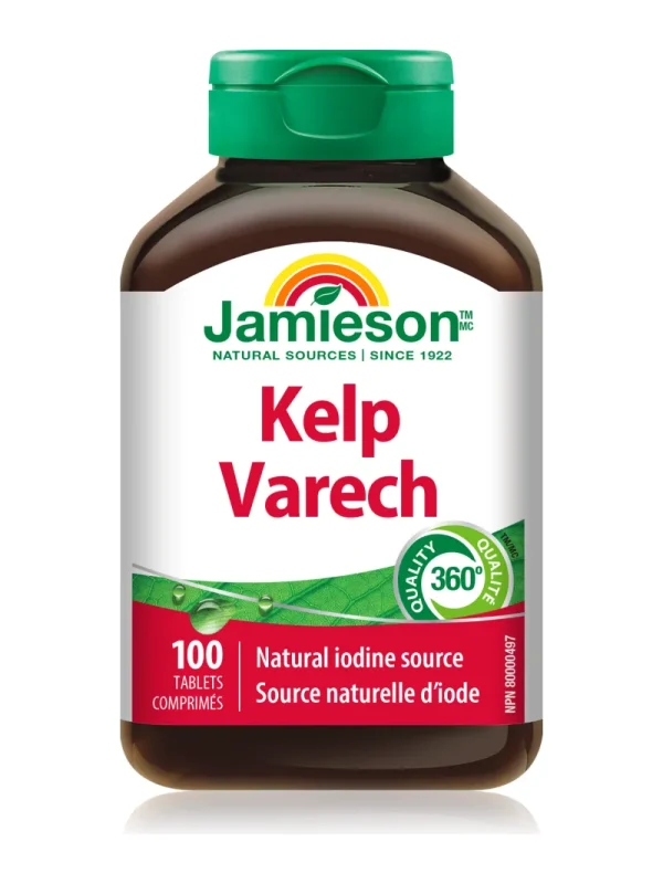 Kelp tablete Jamieson – bočica sa dvojezičnom etiketom