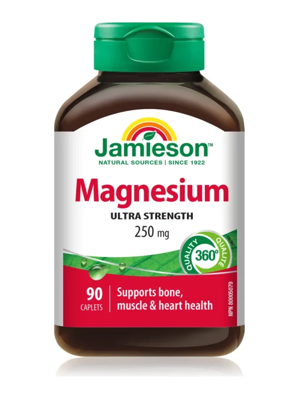 Jamieson magnezijum – engleska strana bočice Jamieson magnezijum – bočica sa engleskom stranom etikete