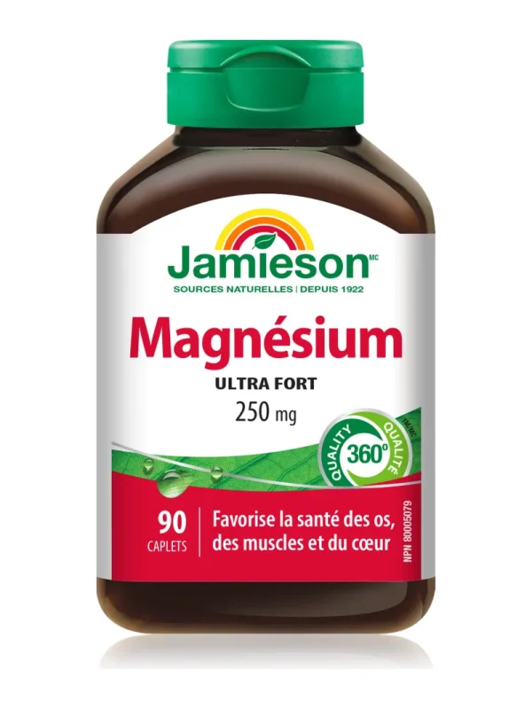 Jamieson magnezijum – francuska strana bočice Jamieson magnezijum – bočica sa francuskom stranom etikete