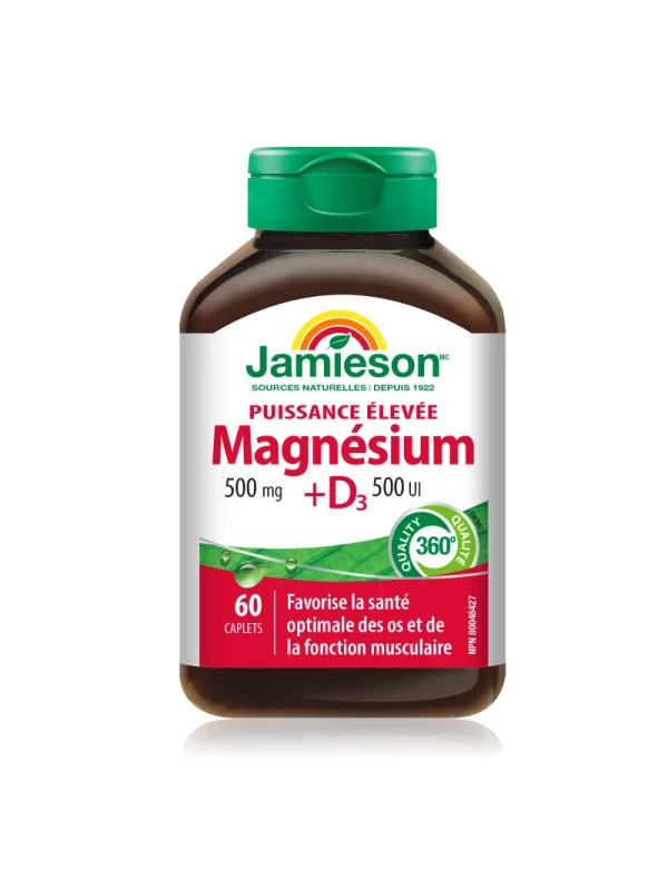 Jamieson Magnezijum 500 mg + Vitamin D3 - drugi prikaz Jamieson Magnezijum 500 mg sa vitaminom D3 – drugi prikaz bočice