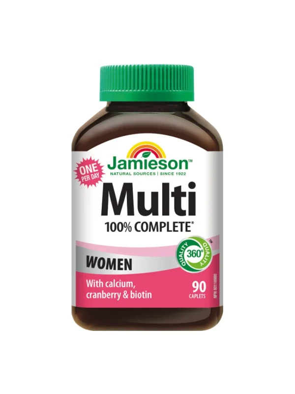 Multivitamin za žene Jamieson – bočica Multivitamin za žene – Jamieson 100% Multi COMPLETE za žene, 90 kapleta