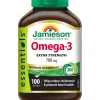 Omega 3 kapsule Jamieson – bočica sa engleskom stranom etikete