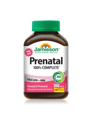 Jamieson Prenatal 100% Complete prenatalni multivitamin – bočica sa 100 kapleta