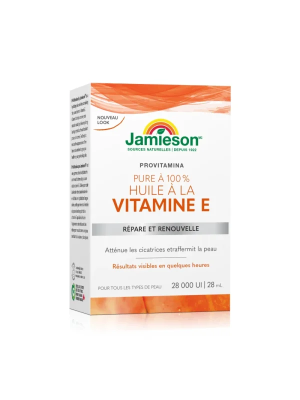 Vitamin E ulje za kožu Jamieson – kutija sa francuskom stranom etikete