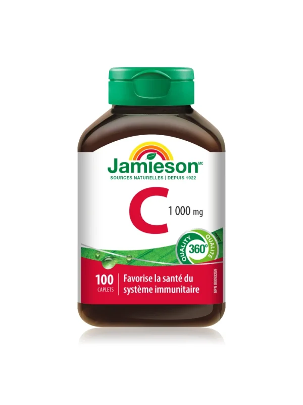Vitamin C 1000 mg Jamieson – bočica sa francuskom stranom etikete